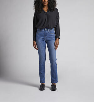 Vivie High Rise Straight Leg Pull-On Jeans